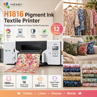 HEASY H-1816 Máquina de Impresión Textil Industrial Automática de 1.8m con Tinta de Pigmento Ricoh Gen6, Sistema de Rollo a Rollo, para Prendas de Polialgodón CVC