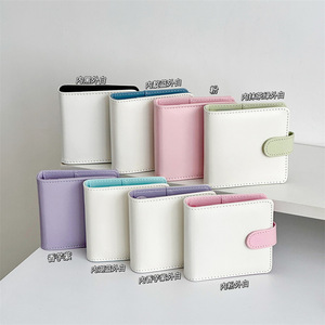 Blocco di colore in pelle con fibbia magnetica a 3 fori per Album di schede da 3 pollici per Polaroid piccolo Mini libro di indirizzi a fogli mobili - Product Image 1