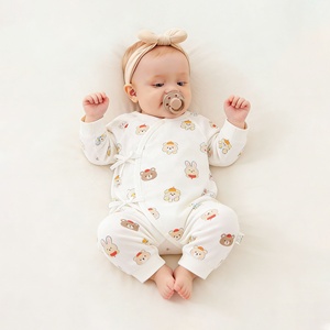 Vêtements pour bébés nouveau-nés, combinaison unisexe en coton pur pour 0-3 mois, utilisation quatre saisons, vêtements pour bébés en gros, combinaison pour enfants nouveau-nés - Product Image 1