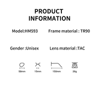 Lunettes de soleil carrées surdimensionnées multicolores, polarisées UV400, monture intégrale, logo personnalisé, OEM ODM acceptable, unisexe, YANA HM593