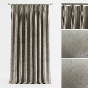 Cortinas Elegantes de Terciopelo con Pliegues Puntiagudos DaiRui de Lujo con Ganchos - Product Image 1