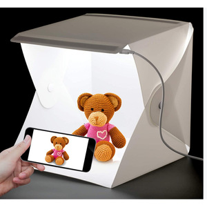 Portable Mini Shooting Tent <b>Box</b> 20cm Dual LED <b>Soft</b> <b>Light</b> Photography Studio For Product Photo Plastic USB Powered - Product Image 4