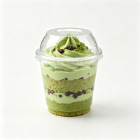 Boîte à dessert en plastique PET ronde personnalisée, recyclable, sans BPA, de qualité alimentaire, robuste, avec joint hermétique, pour tiramisu, gâteau, dessert, emballage alimentaire