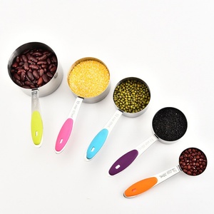 High Quality <b>Measuring</b> <b>Spoons</b> Cup Set Stainless Steel <b>Measuring</b> Cup Multi Color Soft Handle <b>Measuring</b> <b>Spoon</b> for Kitchen Baking - Product Image 3