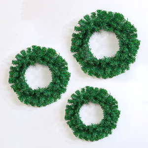 30Cm 40Cm 50Cm 60Cmchristmas Vòng Hoa Vòng Hoa Với Thông Nón Và Bow Đèn LED Trang Trí Giáng Sinh Vòng Hoa - Product Image 4