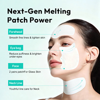 Masque de collagène fondant hydrosoluble pour soins de beauté, patch liftant au collagène, masque en feuille pour joues et visage sec, matériau OEM