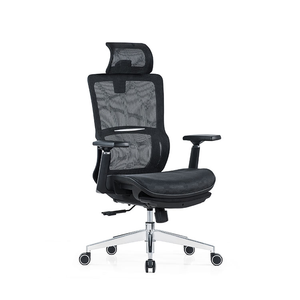 Chaise de bureau en tissu noir de haute qualité Sinonis avec ascenseur soutien lombaire design de luxe et accoudoir d'appui-tête en gros - Product Image 2