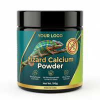 Poudre de calcium D3-Free haute pureté pour reptiles - Supplément essentiel pour la santé osseuse des lézards et des tortues - Marquage privé OEM