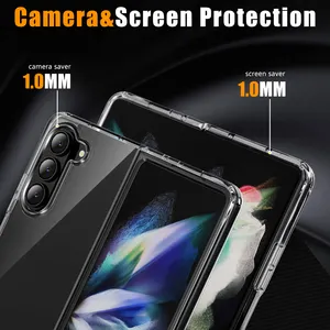 Capas de telefone dobráveis para PC transparente à prova de choque por atacado para Samsung Galaxy Fold 5 e todos os tipos de telefone