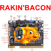 Papan Permainan Rakin Bacon Skill Game Layar Vertikal Beroperasi dengan Koin, Papan PCB Game dengan Harga Pabrik untuk Mesin Hiburan Game Arcade