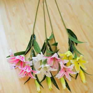 Nuovo design di <span class=keywords><strong>colore</strong></span> rosa di <span class=keywords><strong>colore</strong></span> giallo, bianco disponibile artificiale spider <span class=keywords><strong>fiore</strong></span> di giglio - Product Image 2