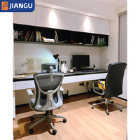 Bureau d'ordinateur long intégré de haute qualité en panneau mélaminé personnalisé pour le bureau à domicile