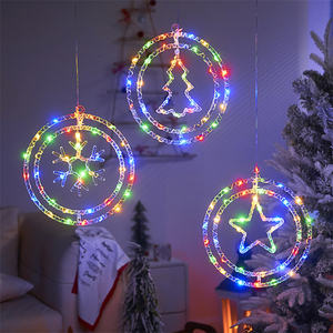 Cadena de luces Led Solar Nicro, luces de hadas de Navidad, festón, estrella, <span class=keywords><strong>Luna</strong></span>, jardín, ventana interior giratoria, árbol de vacaciones, luz decorativa - Product Image 3