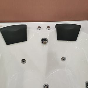 Nouveau design de baignoires de massage en acrylique pour 2 adultes avec oreiller et jets de massage dans la salle de bain - Product Image 6