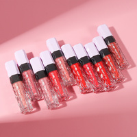 10 couleurs étanche longue durée verre brillant à l'eau lèvre glaçure hydratant liquide rouge à lèvres avec emballage de boîte de taille d'échantillon