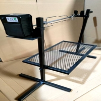 Gril de rôtisserie en métal d'accessoires de BBQ de camping extérieur résistant réglable