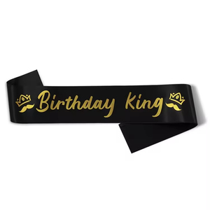 Elegante Fascia 'King/Queen' per Donne e Uomini, Decorazioni Divertenti per Feste di <span class=keywords><strong>Compleanno</strong></span>, Idee Regalo - Product Image 2
