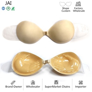 Riutilizzabile appiccicoso <span class=keywords><strong>senza</strong></span> <span class=keywords><strong>spalline</strong></span> a forma di palmo <span class=keywords><strong>imbottito</strong></span> invisibile Push up in Silicone ali laterali <span class=keywords><strong>reggiseno</strong></span> autoadesivo - Product Image 1
