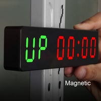 Horloge de gymnastique portable Batterie au lithium intégrée et aimant Compte à rebours Intervalle Course Boxe Gym Minuterie