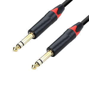 Chất Lượng Cao Mạ Vàng 6.35Mm Nam-Nam Stereo 2-Core/3-Core PVC Áo Khoác Âm Thanh Guitar Cáp Microphone Loa Cổ Phiếu - Product Image 1