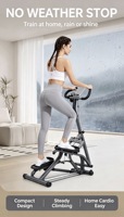 Appareil de fitness multifonctionnel pliable en acier hydraulique pour l'escalade, silencieux, à résistance réglable, pour usage domestique