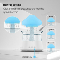 Veilleuse LED électrique Goutte d'eau Aroma Mist Air Humidifier Rain Cloud Humidifier Aroma Oil Diffuser