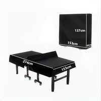 Housse de protection pour table de ping-pong MUSE Factory Direct, double usage, noire, en tissu Oxford, imperméable, anti-UV, pliable, convient aux tables de 9x5 pieds