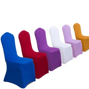 Coprisedia in Spandex fodere elastiche per sedie da pranzo per feste di matrimonio coprisedie per banchetti con schienale aperto