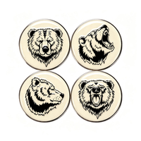 Marqueur de balle de golf en métal personnalisé, marqueurs de golf magnétiques avec support, motif animal, logo, acceptation des commandes OEM, accessoires de golf
