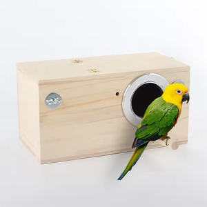 Commercio all'ingrosso grandi gabbie per l'allevamento di uccelli in legno naturale scatola di allevamento per pappagallini - Product Image 6