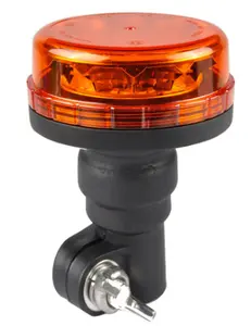 Farol de luz de aviso para charutos, luz de aviso de montagem magnética para carros pesados, 24V, âmbar e azul, rotativo, único piscando