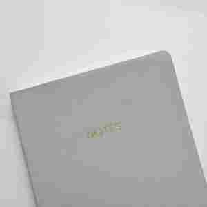 Carnet en cuir personnalisé pour cadeau d'affaires, gris, papeterie de bureau, reliure cousue en cuir PU, couverture souple A5, impression de journal intime - Product Image 2