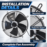 Ventilateur axial à rotor externe pour refroidisseur d'air évaporateur YWF 300-630mm 220V 380V, ventilateur de refroidissement pour réfrigération OEM