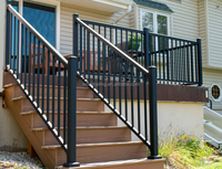 YL METAL Garde-corps en aluminium de style moderne pour balcon, terrasse, balustrade, garde-corps de terrasse