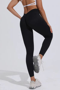 Custom Logo High Elastic Fitness Scrunch Butt Sportswear Yoga Pants <b>Leggings</b> for Women - Product Image 4