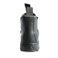 Bottes de travail minières industrielles imperméables résistantes à l'huile acides sans lacet bottes de sécurité à enfiler chaussures de sécurité à bout en acier sans lacet