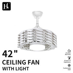 Ventilateur de plafond LED avec moteur 100% cuivre, chambre à coucher, bibliothèque, ventilateur de plafond sans pales de 22 pouces avec lumière LED 3 couleurs - Product Image 3