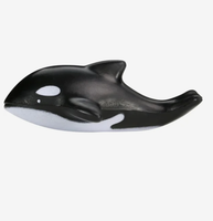 Porte-clés anti-stress Orca en mousse PU, personnalisable avec logo, jouet de marketing, cadeau en gros