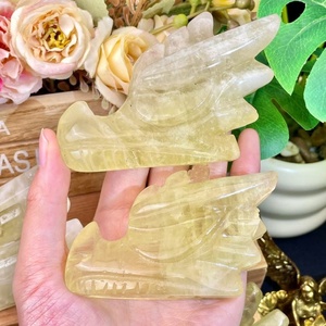 Cráneos de dragón de citrino de alta calidad al por mayor, cristal natural, artesanía, cráneos de dragón para decoración y regalo - Product Image 3