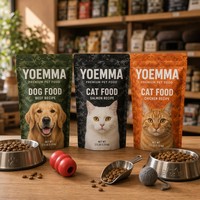 Sac à soufflet inférieur personnalisé JIAHE Premium pour aliments pour animaux, haute barrière, pour chiens, chats et animaux de compagnie, scellé à chaud, qualité alimentaire, en matériau VMPET PE