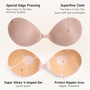 Sujetador Adhesivo sin Tirantes, Reutilizable, Invisible, Transpirable, con Efecto Push-Up, para Senos Grandes - Product Image 3