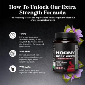 Capsules d'extrait de Maca et d'Herbe de Chèvre Cornée 9-en-1 Premium, très vendues, pour Hommes Adultes : Énergie, Endurance et Détoxification - Product Image 3