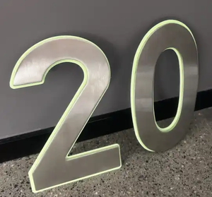 Mới Đến Thân Thiện Với Môi Ngoài Trời Sáng Địa Chỉ Số Chiếu Sáng Nhà Số Tấm - Product Image 3