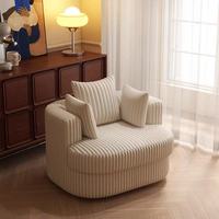 Nouvelle arrivée, fauteuil d'appoint pivotant blanc de luxe, grand fauteuil pour se câliner, pour la maison, pour le salon, style moderne, tissu