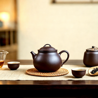 Théière en céramique artisanale Yixing Lingzhu 160 ml, ensemble de thé Kung Fu avec filtre - Fabricant en gros, emballage en boîte cadeau