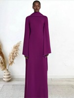 Robe Abaya de soirée élégante de style arabe du Moyen-Orient, avec perles et poignets, idéale pour le Ramadan et l'Iftar. 1 article en vente.