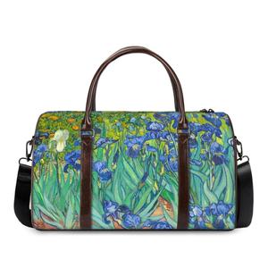 Bolso de viaje Unisex con pintura al óleo de flores, envío directo, estampado a pedido, bolso Wanderlust, bolso de viaje espacioso duradero para hombres - Product Image 2