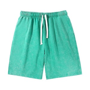 T-<span class=keywords><strong>shirt</strong></span> lavé de haute qualité 230G, <span class=keywords><strong>short</strong></span> 300gsm, 100% coton respirant, <span class=keywords><strong>ensemble</strong></span> décontracté pour <span class=keywords><strong>homme</strong></span> à manches courtes, deux pièces - Product Image 4