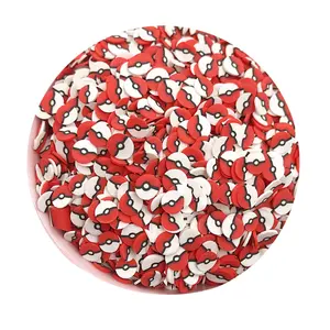 500g argila de polímero de desenho animado, argila redonda, saco de cristal para artesanato faça você mesmo, decoração para unhas