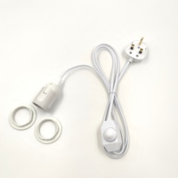 HAGOOD Prise UK 301 Interrupteur variateur E27 Double Anneau Fileté Support de Lampe AC 220V/110V Câble Blindé de Sécurité Garantie 2 Ans